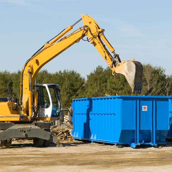 can i choose the location where the residential dumpster will be placed in Westphalia IN